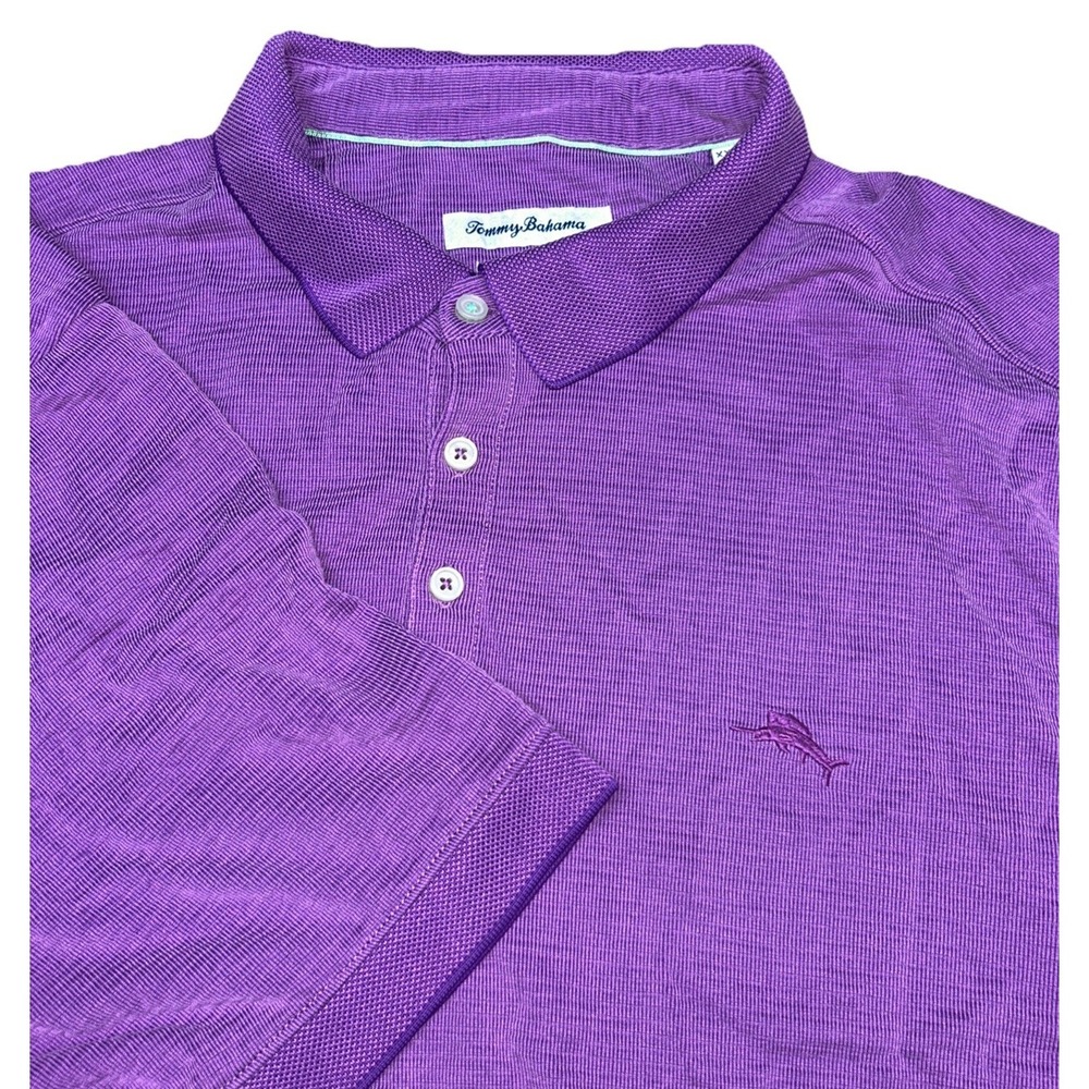 Tommy Bahama‎ IslandZone Men's 2XL Purple Short Sleeve Polo, XXL